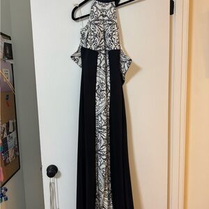 Jump Black and White Backless Dress